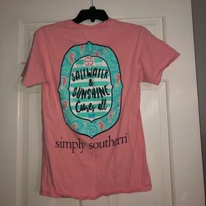 Pink Simply Southern short sleeve tee